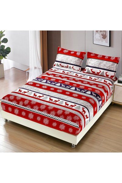 Talis Cearsaf de pat Cocolino cu elastic si 2 fete de perna Merry V16 180x200cm