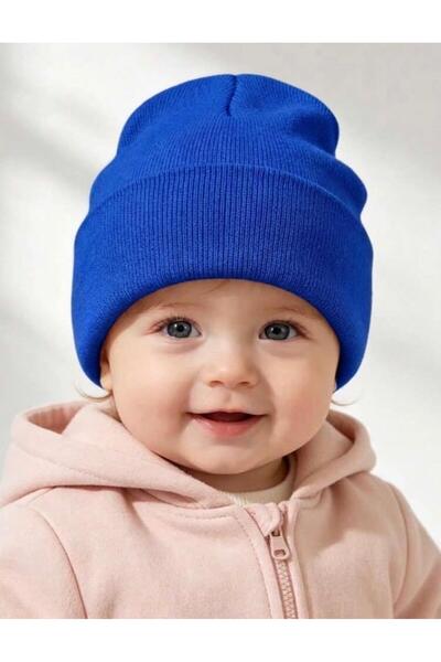TNR SPORT Children's and Baby's Fold-Up Navy Blue Beanie