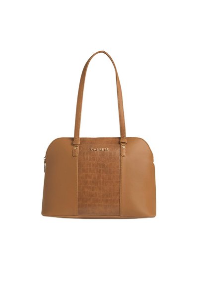 Caprese VISALIA TOTE MEDIUM TAN | Women's Fashion Handbag Bag With Zipper Ope...