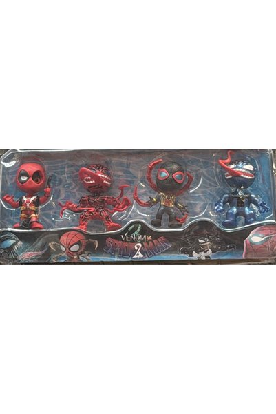 odjas Set 4 Figurine Supereroi Spider-Man, Venom, Carnage și Deadpool – Perso...