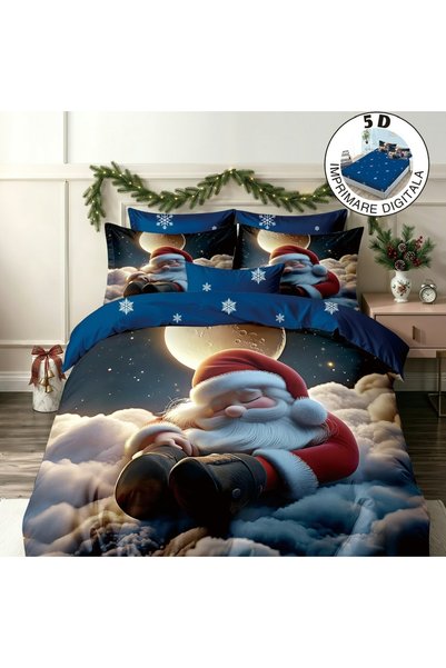 Talis Santa Claus Bedding with Stretchy 180x200 Frosty V62 6 Pieces (Fine)