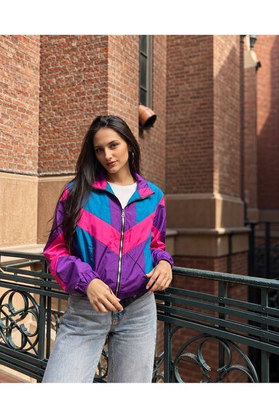 BASEL.CO Vintage Colorful Jacket/Raincoat with a '90s Vibe