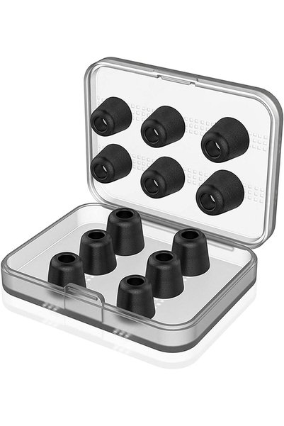 Generic 6 Pairs Memory Foam Eartips with Storage Case