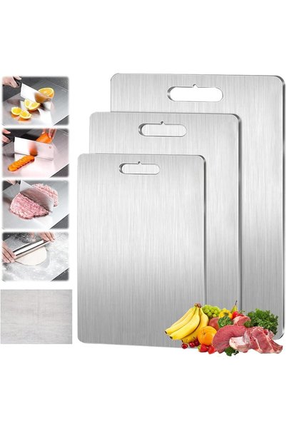 Generic 3 Packs Titanium Cutting Board, Cutting Boards For Kitchen, Double-Si...