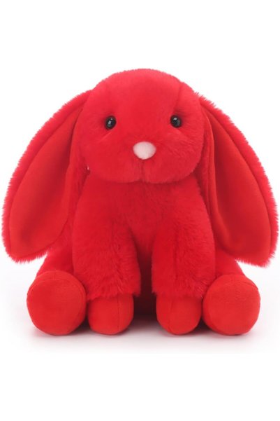 Generic Red Bunny Rabbit Stuffed Animals for Kids, Soft Cute Plush Toys for B...