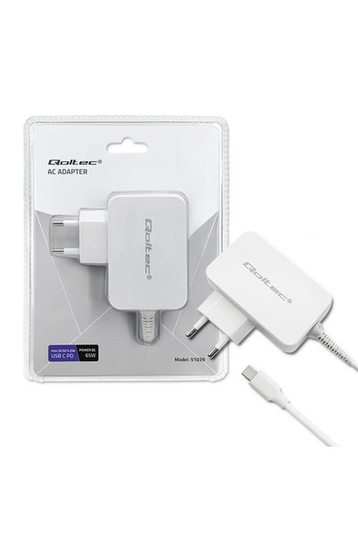 Qoltec Încărcător 65W USB tip C, PD