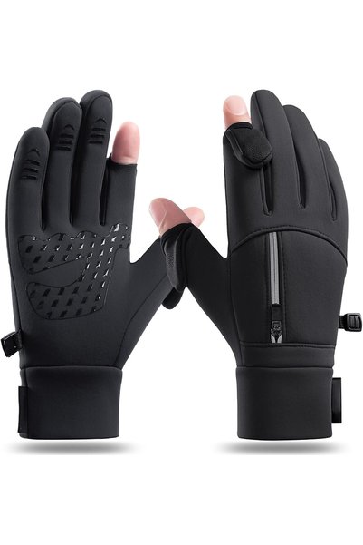 TERRIFI Winter Fingerless Gloves for Men and Women, Thermal Touch Screen Glov...