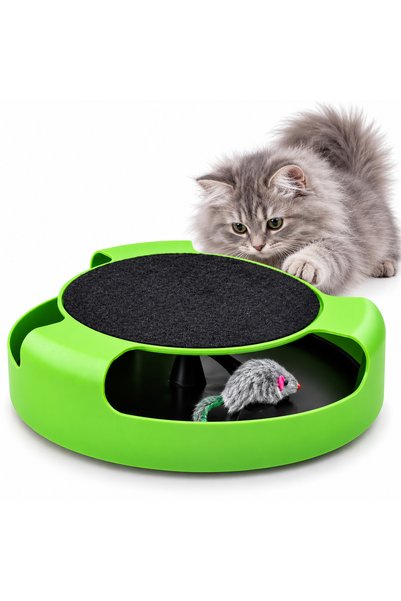 Generic Brand Interactive cat toy, Rotating mouse wheel, Scratching surface, ...