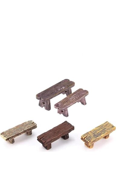 GENERAL 5 PCS Mini Park Bench,Resin Benches,Succulents Bonsai Ornaments Stool...