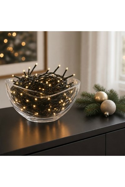 Ornament24 Instalatie de Craciun liniara cu 900 LED, 48 metri, alb cald, de i...