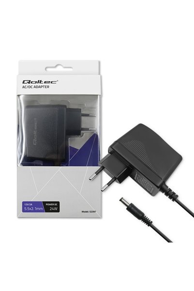 Qoltec Alimentare prin cablu 24W 12V, 2A, 5.5x2.1
