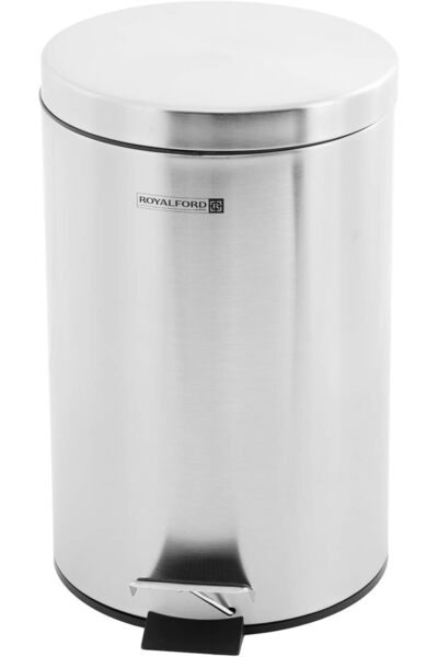 ROYALFORD Trash Bins, Stainless Steel, Silver, 12, RF5127