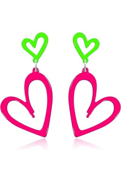 Generic Long Acrylic Rose Petal Earrings for Women, Dangle Exaggerated Flower...