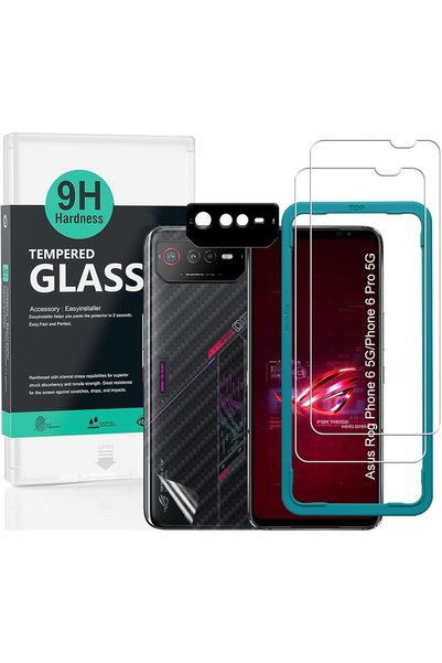 Generic واقي شاشة لهاتف أسوس روج فون 6 5G/فون 6 برو 5G مقاس 6.78 بوصة، عبوة م...