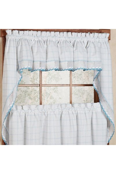 Generic Kitchen Window Tier, Swag, or Valance Curtain Treatment in Stylish an...