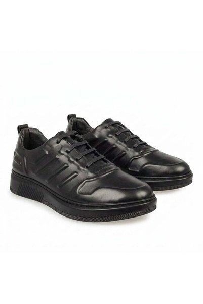 PaulStyle Adidasi barbati din piele naturală, M-097, negru
