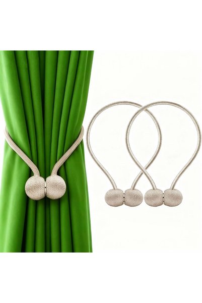 Generic 2-Piece Magnetic Curtain Tiebacks, Strong Curtain Tiebacks, Magnetic ...