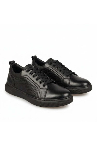 PaulStyle Adidasi barbati din piele naturală, M-106, negru-PR