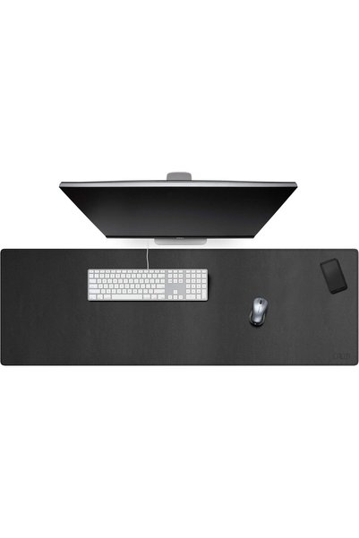 Generic Large Leather Desk Pad, 47''x16'' Full Desk Mouse Pad, Desk Mat for K...