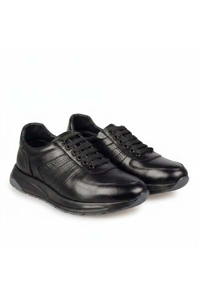 PaulStyle Adidasi barbati din piele naturală, M-104, negru-tng