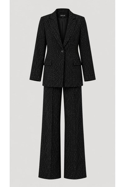 Bak'ap Set de costum cu blazer și pantaloni cu pietre, din colecția Premium T...