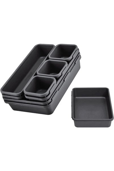 Generic 8pcs Boxes Drawer Storage Box Makeup Drawer Interlocking Storage Boxe...