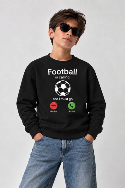 YUNAYT Printed Crew-Neck Sweatshirt for Boys