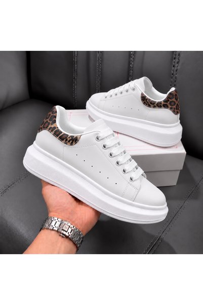 dehaine Adidasi dama LEOPARD QUEEN MQ, adidasi casual din piele ecologica, co...