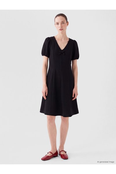 LC Waikiki LCW Comfort Black Sheath Dress, Featuring the ALITA CITY Touch