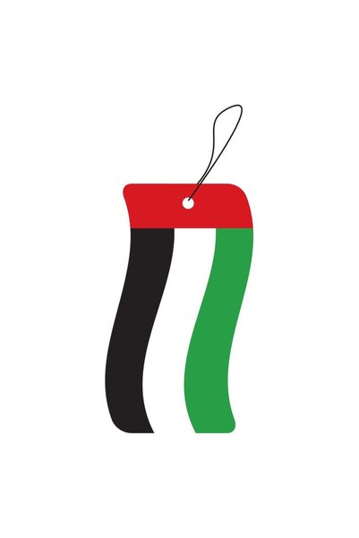 Areon Dry Card Car Air Freshener with UAE Flag Design, Black Crystal Scent
