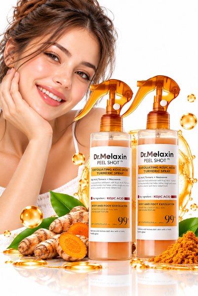 Dr.Melaxin Peel Shot Kojic Acid and Turmeric Body and Foot Care Spray 200ml -...
