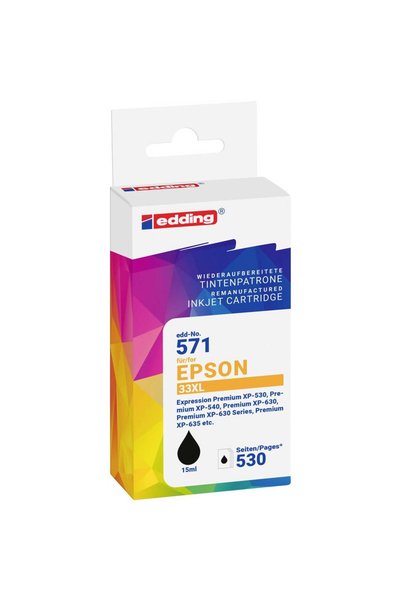 Edding Cartuș de cerneală înlocuit Epson T33XL (T3351) Compatibil Negru EDD-5...