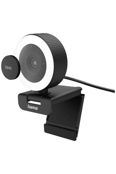 Hama C-850 Pro Webcam 2560 x 1440 Pixel, montare cu clemă, suport, microfon s...