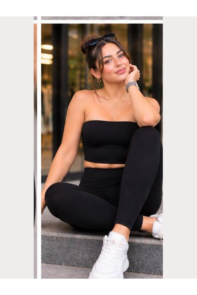 Dol-uP Women's 2-Piece Set: High-Waisted Leggings & Cropped Top—Shaping / Scu...
