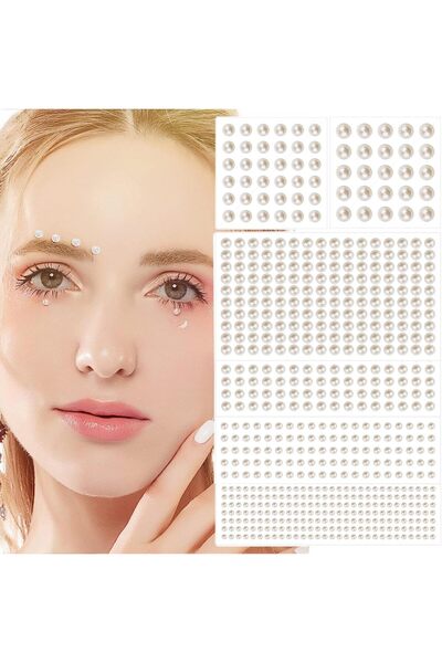 Generic 1031PCS Self-Adhesive Pearl Stickers,Face Pearls Stick On Face Jewely...
