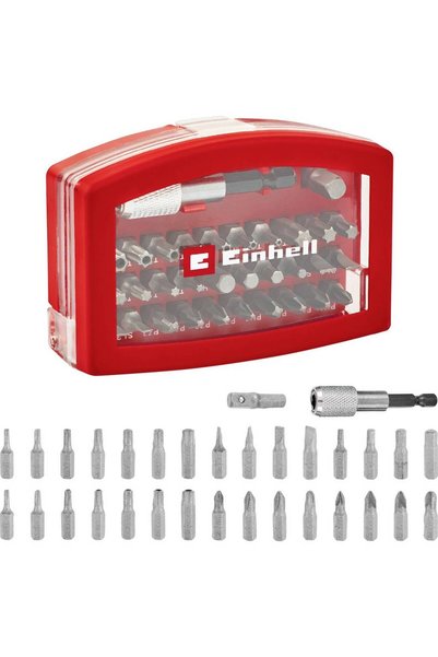 Einhell Clema de curea 118495 Set de biți 32 piese PZ, PH, Slot, TX incl. bit...