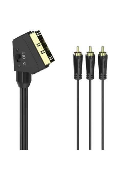 Hama Cablu AV RCA / SCART [3x mufă RCA (phono) - 1x mufă SCART] 1,5 m B 00205156