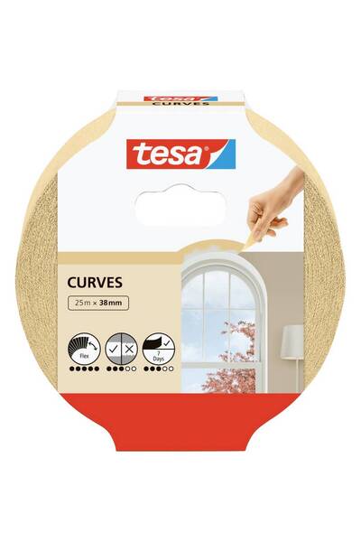 Tesa KURVEN 56534-00001-00 Bandă de mascare Bej (L x l) 25 m x 38 m 56534-000...
