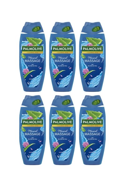 Palmolive 6x PACHET Gel de duș cu minerale pentru masaj, 500 ml
