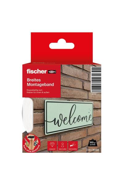 Fischer GOW 560901 Bandă industrială albă (L x l) 3 m x 38 mm 1 buc. 560901