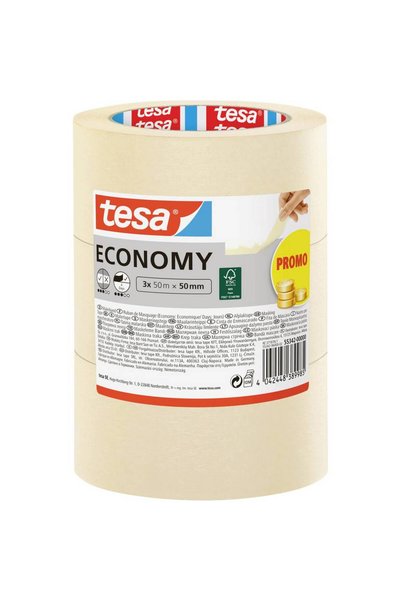 Tesa Economie 55342-00000-00 Bandă de mascare albă (L x L) 50 m x 50 55342-00...