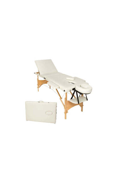 Cosmeticos Table, portable massage bed with 3 sections, White