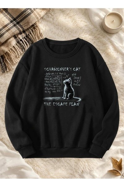 NIGRUM PARDUS ROUND-NECK "ESCAPE PLAN" PRINTED 100% Cotton 3-PLY WINTER LARGE...