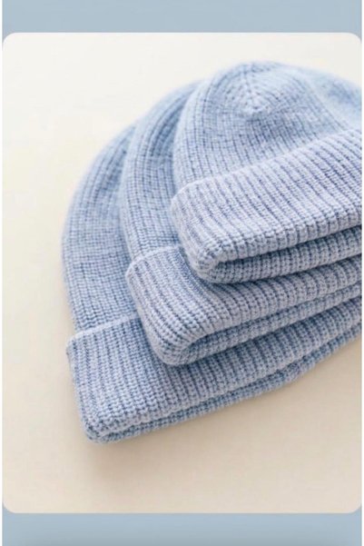 TNR SPORT Unisex baby blue 3-Piece Beanie Set