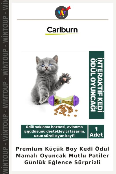 Wintoup Premium Small-Size Cat Treat Toy "Happy Paws" Daily Fun with Surprises