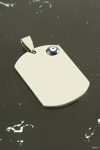 ZERO LAND SVL-SHOP Nameplate Steel Pendant 2.5 x 3.5 cm (205447) Silver Color