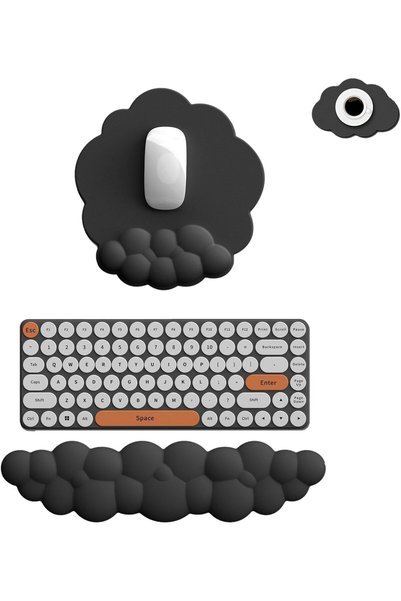 Yuroochii Cloud Mouse Pad with Wrist Rest, Arm Rest Keyboard Wrist Pad, Keybo...