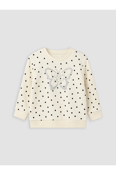 LC Waikiki The NEVAVM Difference: Ecru 3-Ply Brushed Inside Polka Dot Standar...