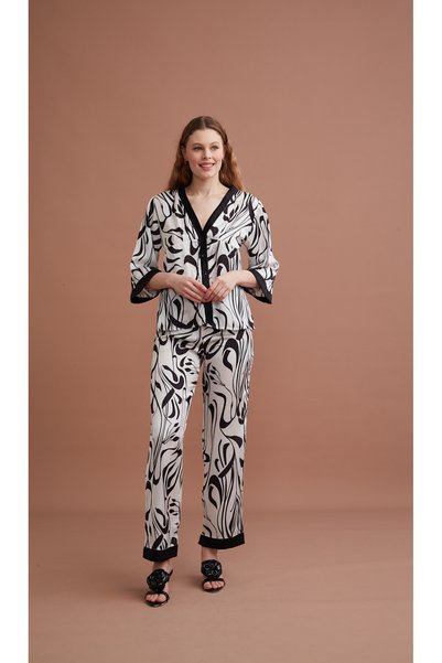 QKK Kadın Saten Pijama Takımı