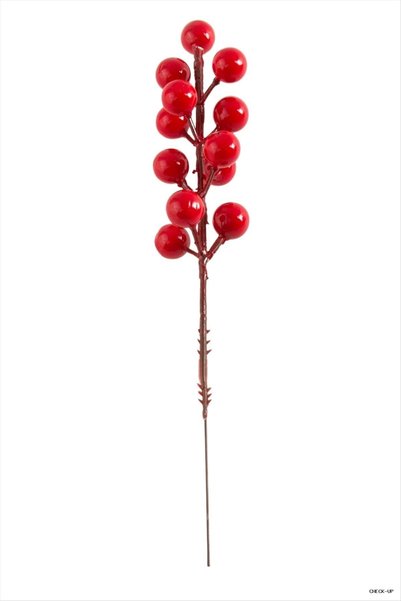 ZERO LAND SVL-SHOP Kokina Branch Christmas Ornament 23 (211321) cm Red